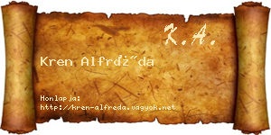 Kren Alfréda névjegykártya